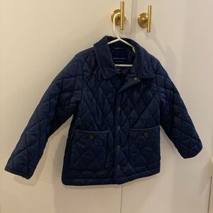 Navy Quilted Barn Jacket Toddler Boys
